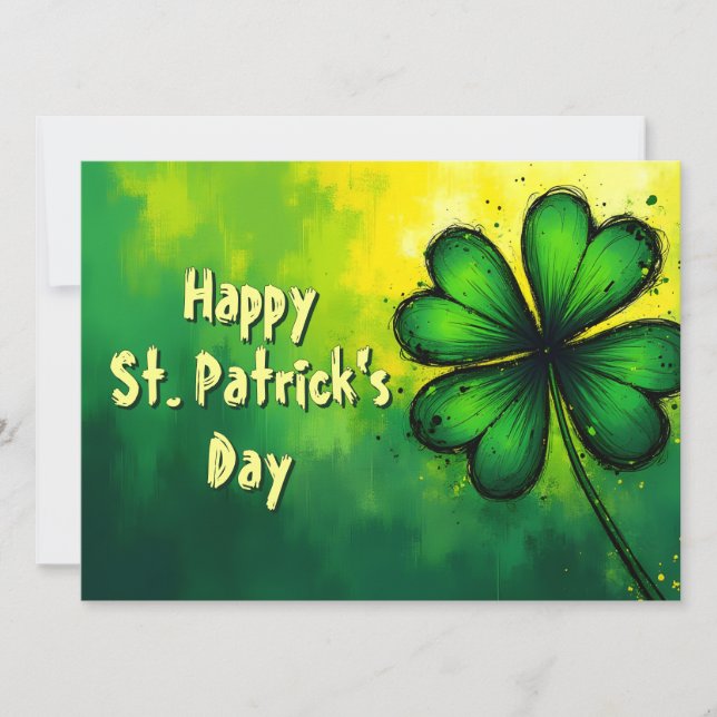 Grün, Glück & Freude - Frohen St. Patrick's Day! (Vorderseite)