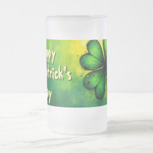 Grün, Glück & Freude - Frohen St. Patrick's Day! Mattglas Bierglas