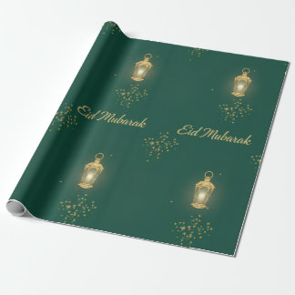 Grün/Gold Eid-Geschenkpapier Geschenkpapier