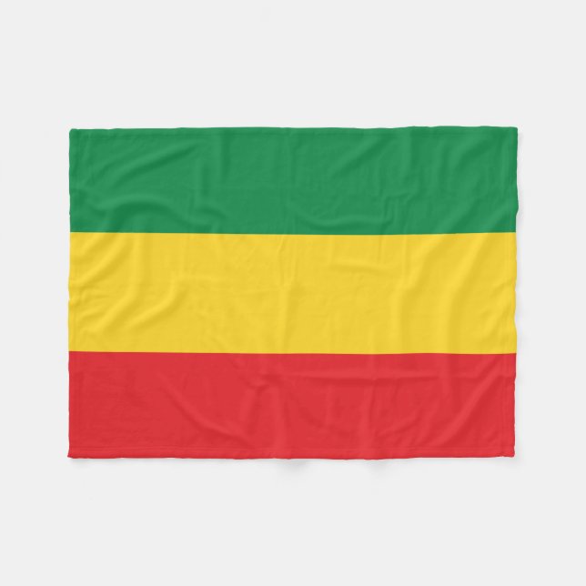 Grün, Gold (gelb) und rote Farbflagge Fleecedecke (Vorderseite (Horizontal))