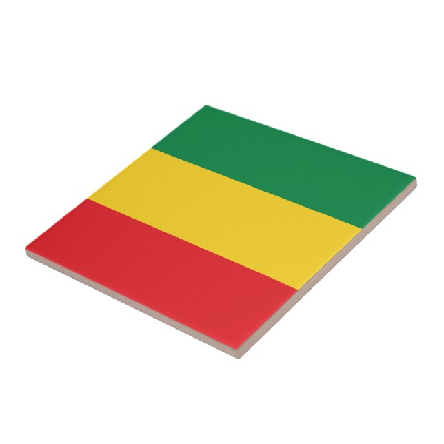 Grün, Gold (gelb) und rote Farbflagge Fliese (Seite)