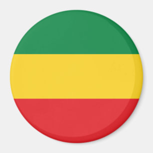 Grün, Gold (gelb) und rote Farbflagge Magnet