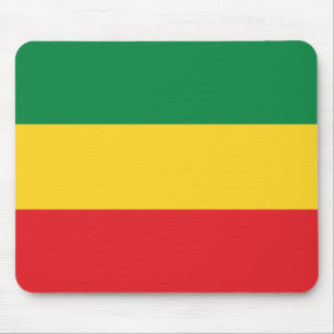 Grün, Gold (gelb) und rote Farbflagge Mousepad