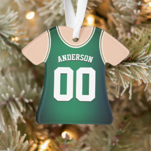 Grün & Gold Teamfarben Basketball Tanktop Ornament