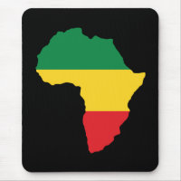 Grün, Gold u. rote Afrika-Flagge