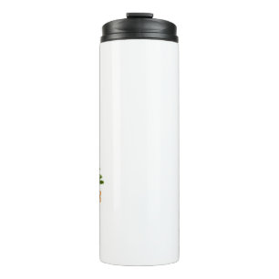 Grün, Gold und Geschenke mit grünem Baum Thermosbecher