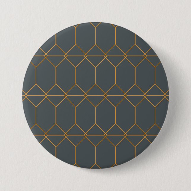 Grün, goldfarben, einfach, Retro, elegante Abbildu Button (Vorderseite)