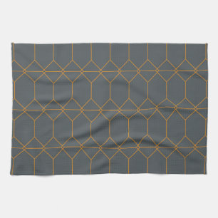 Grün, goldfarben, einfach, Retro, elegante Abbildu Geschirrtuch