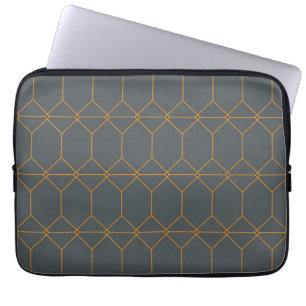 Grün, goldfarben, einfach, Retro, elegante Abbildu Laptopschutzhülle