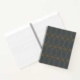 Grün, goldfarben, einfach, Retro, elegante Abbildu Notizbuch