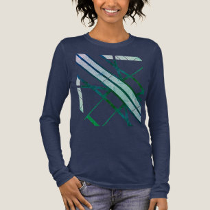 Grün Grau Gemustert Geometrisch Diagonales MCM Des Tri-Blend Shirt
