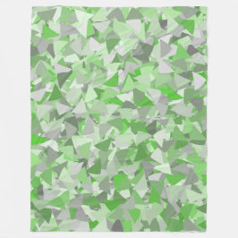 Grün Graues Dreiecksmuster Fleecedecke