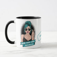 Grün haariges Pop-Art-Mädchen mit Sonnenbrille