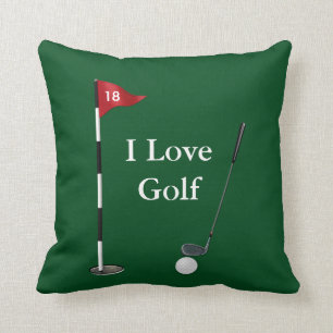 Grün "ich Liebe-Golf" trage Throw-Kissen zur Scha Kissen