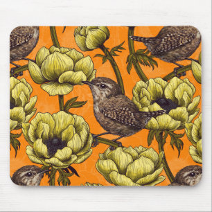 Grün im gelben Anemonengarten Mousepad