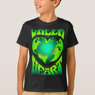 Grün im Herzen Eco Umweltfreundlich Retro  T-Shirt