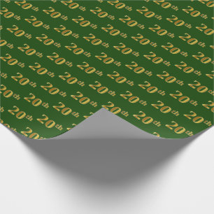 Grün, Imitat-Gold20. (zwanzigstes) Ereignis Geschenkpapier