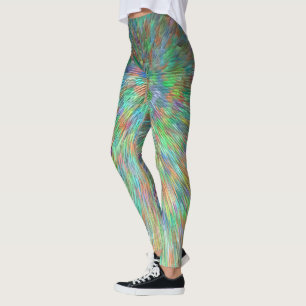 Grün in Grün platzt abstrakt Leggings