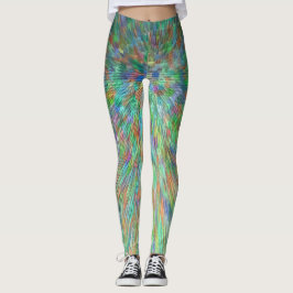 Grün in Grün platzt abstrakt Leggings