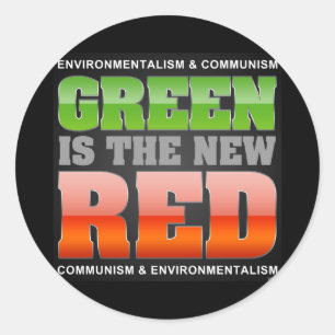 Grün ist das neue Rot Runder Aufkleber