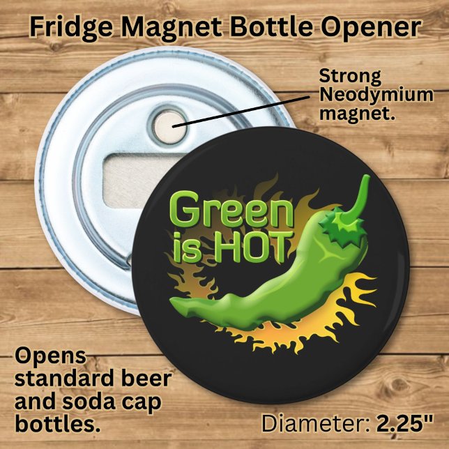 Grün ist HOT Flaschenöffner (Von Creator hochgeladen)