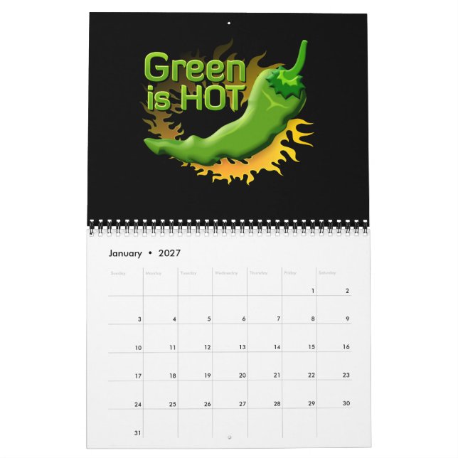 Grün ist HOT Kalender (Jan 2027)