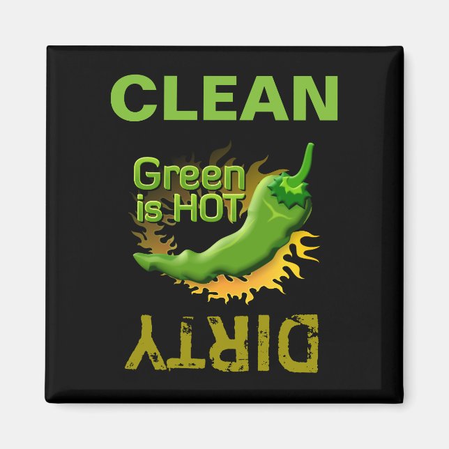 Grün ist HOT Magnet (Vorne)