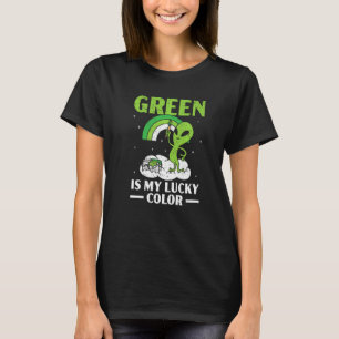 Grün ist meine glückliche farbenfrohe Alien Lover  T-Shirt