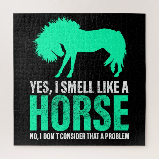 Grün Ja, ich rieche wie ein Pferd (Vertikal)