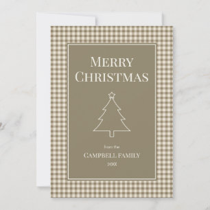 Grün kariert Familienname Jahr Frohe Weihnachten