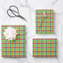grün kariert geschenkpapier set