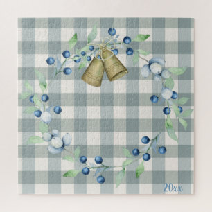 Grün kariert Gingham Landhaus Weihnachten