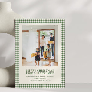Grün kariert Umzug Weihnachten neues Zuhause Famil