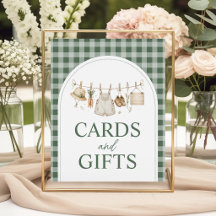 Grün kariertes lokal angebautes Karten & Geschenke