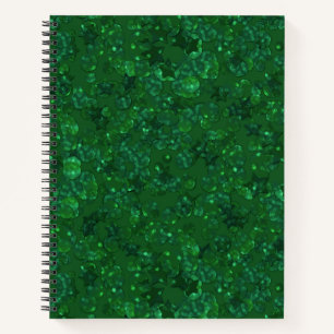 Grün, Konfetti, Glitzer Notizbuch