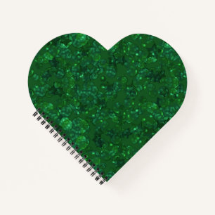 Grün, Konfetti, Glitzer Notizbuch