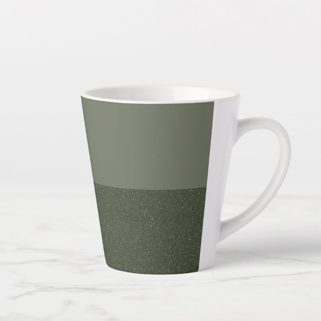 Grün-Latte-Tasse mit zwei Tonen-Moos - individuell Milchtasse (Rechts)