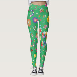 Grün-Legging Leggings