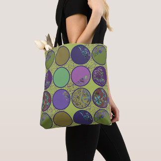 Grün-lila-abstracter Kreis Tasche