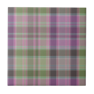 Grün, lila klassischer Tartan Fliese