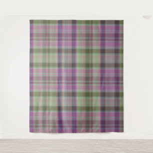 Grün, lila klassischer Tartan. Wandteppich
