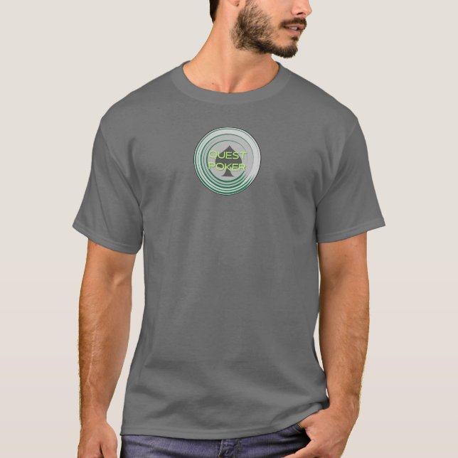 Grün-Logo für Poker suchen T-Shirt (Vorderseite)