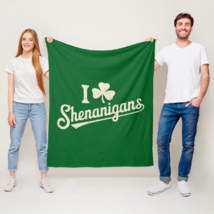 Grün Lustiger Irischer Patty's Shamrock St. Patric Fleecedecke