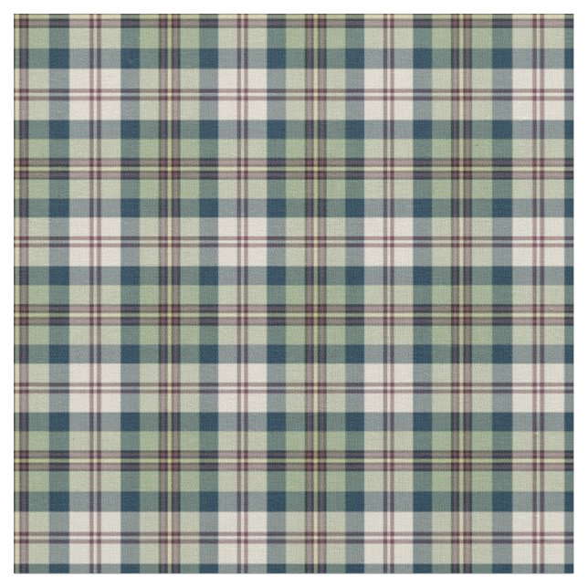 Grün, Marine-Blau und Creme kariert Stoff (Nahaufnahme)
