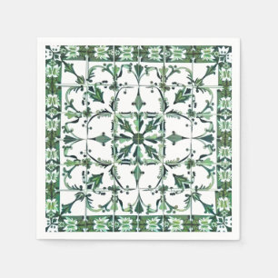 grün, marokkanisch, mosaik, serviette