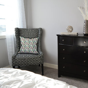 Grün mint beige abstraktes geometrisches Muster Kissen