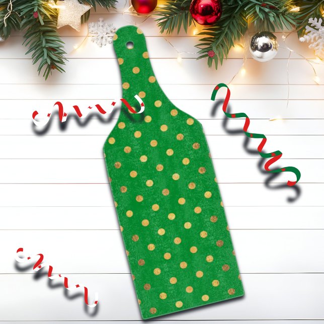 Grün mit Gold-Glitzer-Punkten Schneidebrett (Von Creator hochgeladen)