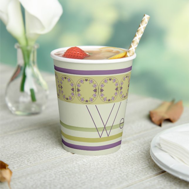 grün mit Lila Pappbecher (In Situ)