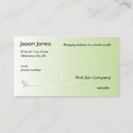 Grün mit Lilie Visitenkarte