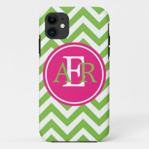 Grün mit Neid-Monogramm Case-Mate iPhone Hülle